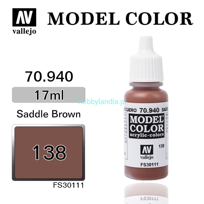 Vallejo 70940 Model Color Saddle Brown 17ml Paint – Metro Hobbies