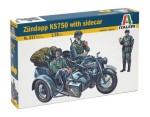 Motocykl wojskowy Zündapp KS 750 1:35, Italeri 0317