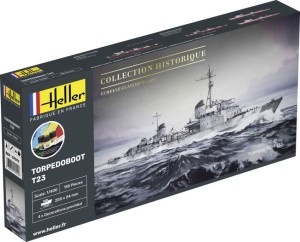 Torpedoboot T23 1:400 z klejem, pędzlem i farbami, Heller 57011