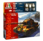 Czołg Sd.Kfz.182 King Tiger 1:72 z klejem, pędzlem i farbami, Italeri 77004