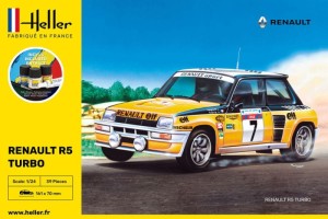 Renault R5 Turbo 1:24 z klejem, farbami i pędzlem, Heller 56717, NA ZAMÓWIENIE