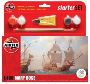 Okręt "Mary Rose" 1:400 z klejem, farbami i pędzlem, Airfix 55114A, NA ZAMÓWIENIE