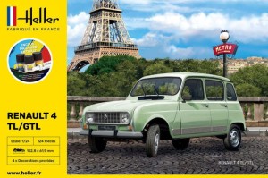 Renault 4L 1:24 z klejem, farbami i pędzlem, Heller 56759