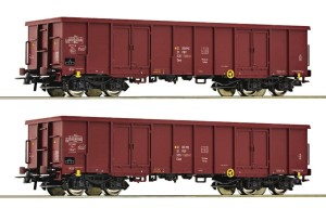 Zestaw 2 wagonów towarowych Eaos H0-1:87 PKP ep. V, Roco 76038