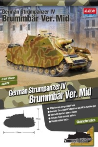 Sturmpanzer IV Brummbär 1:35 MID Version, Academy 13525, NA ZAMÓWIENIE