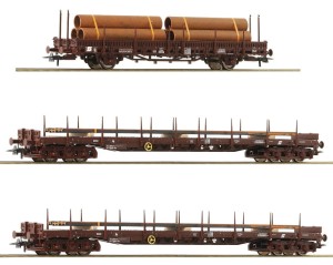 Wagony towarowe platformy H0-1:87 ÖBB ep. V, Roco 76053