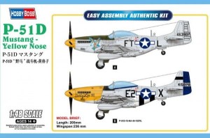 Myśliwiec P-51D Mustang 1:48 Yellow Nose, Hobby Boss 85808