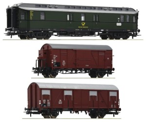 Zestaw 3 wagonów pocztowych H0-1:87 DB ep. III, Roco 74091, NA ZAMÓWIENIE