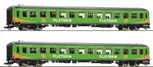 Zestaw 2 wagonów osobowych Bimz/Bimdz H0-1:87 Flixtrain ep. VI, Roco 74090