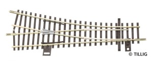 Rozjazd EW1 prawy 15 st TT-1:120, Tillig 83323 (za Tillig 83321), NA ZAMÓWIENIE