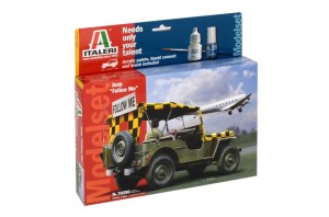 Willys MB Jeep "Follow Me" 1:35 z klejem, pędzlem i farbą, Italeri 70390