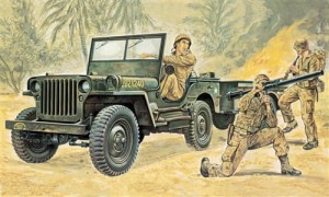 Willys MB Jeep 1:35 z przyczepą, Italeri 0314