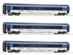 Zestaw 3 wagonów pasażerskich Railjet Vindobona H0-1:87 ČD ep. VI, Roco 74067, NA ZAMÓWIENIE