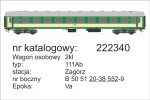 Wagon osobowy 2. kl. 111Ab H0-1:87 Zagórz PKP ep. Va, Robo 222340, NA ZAMÓWIENIE