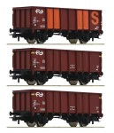 Zestaw 3 wagonów węglarek GTOW H0-1:87 NS ep. IV, Roco 76062, NA ZAMÓWIENIE