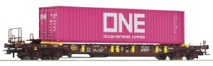 Wagon platforma T3 Sdgmns 33 z kontenerem ONE H0-1:87 AAE ep. VI, Roco 76234, NA ZAMÓWIENIE