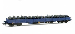 Wagon platforma Res z ładunkiem kabli H0-1:87 PKP Cargo ep. V-VI, Rivarossi HR6525