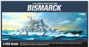 Pancernik Bismarck 1:350, Academy 14109, NA ZAMÓWIENIE