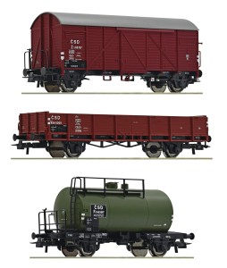 Zestaw 3 wagonów pociągu towarowego H0-1:87 CSD ep. III, Roco 76018, NA ZAMÓWIENIE