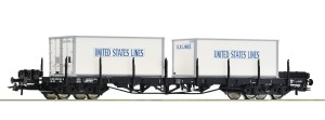 Wagon platforma Rs z kontenerami H0-1:87 NS ep. IV, Roco 76714, NA ZAMÓWIENIE