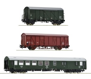 Zestaw 3 wagonów pociągu budowlanego H0-1:87 DR ep. IV, Roco 76053, NA ZAMÓWIENIE