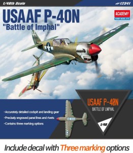 USAAF P-40N Battle of Imphal  1:48, Academy 12341, NA ZAMÓWIENIE
