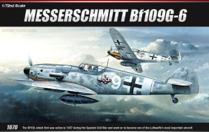 Myśliwiec Messerschmitt Bf-109G-6 1:72, Academy 12467, NA ZAMÓWIENIE