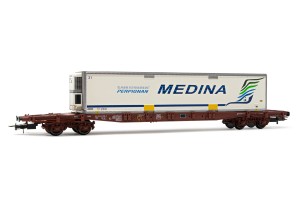 Wagon platforma Sgss z kontenerem izotermicznym "Medina" w H0-1:87 SNCF ep. V, Jouef HJ6211, NA ZAMÓWIENIE