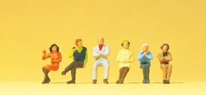 Siedzący ludzie, Preiser 14073, figurki H0-1:87