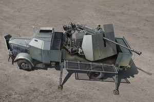 Ciężarówka Mercedes-Benz L 4500A z działkiem 5 cm Flak 41 w 1:35, Trumpeter 09594, NA ZAMÓWIENIE