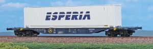 Wagon platforma Sgnss z kontenerem Esperia H0-1:87 CEMAT ep. VI, ACME 40401