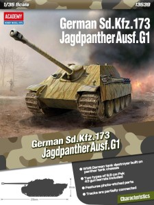 German Sd.Kfz. 173 Jagdpanther Ausf.G1 1:35, Academy 13539, NA ZAMÓWIENIE