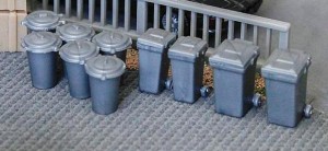 Pojemniki, kosze na śmieci H0-1:87, Faller 180905