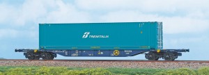 Wagon platforma Sgnss 60* z kontenerem 45* Trenitalia H0-1:87 CEMAT ep. VI, ACME 40420