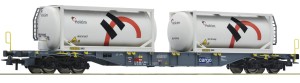 Wagon platforma typu Sgnss z Bulk kontenerami Holcim H0-1:87 SBB ep. VI, Roco 76943