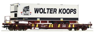 Wagon platforma T3 Sdgmns 33 z naczepą Wolter Koops H0-1:87 AAE ep. VI, Roco 76224, NA ZAMÓWIENIE