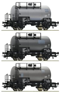 Zestaw 3 wagony cysterny typu Uahs H0-1:87 DR ep.IV, Roco 77021, NA ZAMÓWIENIE