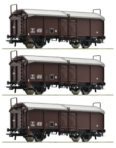 Zestaw 3 wagonów z przesuwnym dachem H0-1:87 SNCF ep. III, Roco 77020
