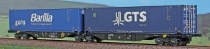 Wagon platforma Sggmrss GTS Barilla 90' Bimodul-Wagen H0-1:87 GTS ep. VI, ACME 40299