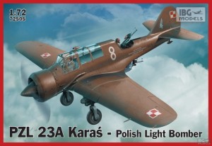 Polski lekki bombowiec PZL.23A Karaś Polish Light Bomber 1:72, IBG 72505