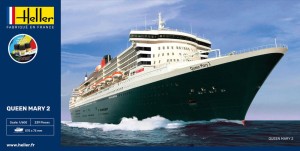 Startet set Queen Mary 2 1:600 z klejem, farbami i pędzlem, Heller 56626, NA ZAMÓWIENIE