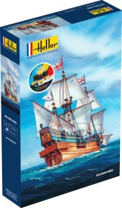 Starter Set Golden Hind w 1:96 z klejem, farbami i pędzlem, Heller 56829, NA ZAMÓWIENIE 
