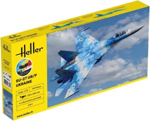 Samolot  SU-27 UB/P Ukraine 1:72 z klejem, farbami i pędzlem, Heller 56371, NA ZAMÓWIENIE