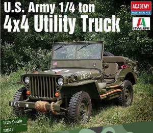 U.S. Army 1/4 ton 4x4 Utility Truck w 1:24, Academy 13547, NA ZAMÓWIENIE 