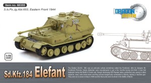 Niemiecki czołg Elefant 3/s.Pz.Jg.Abt.653 Eastern Front Poland 1944 ( zlozony model ) w 1:72, Dragon 60355