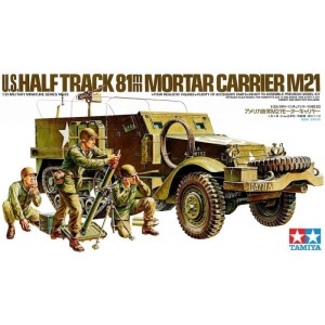 U.S. Half-Track 81mm M21 Mortar Carrier w 1:35, Tamiya 35083