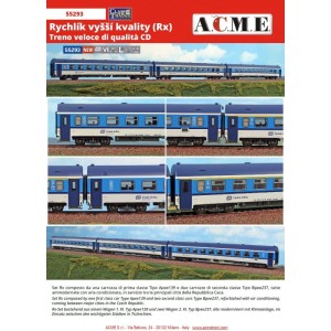 Zestaw 3 wagonów osobowych Rx-Set CD ep.VI w H0-1:87, ACME 55293, PROMOCJA!!!