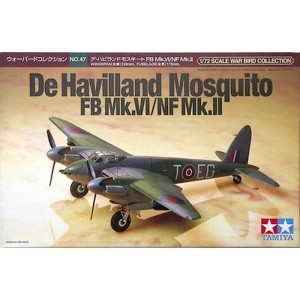 Brytyjski myśliwiec De Havilland Mosquito FB Mk.VI/NF Mk.II 1:72, Tamiya 60747