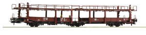 Wagon platforma Laekks 543 do transportu aut H0-1:87 DB ep. IV, Roco 76456