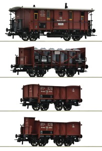 Zestaw 4 wagonów towarowych H0-1:87 K.P.E.V. ep. I, Roco 6600073